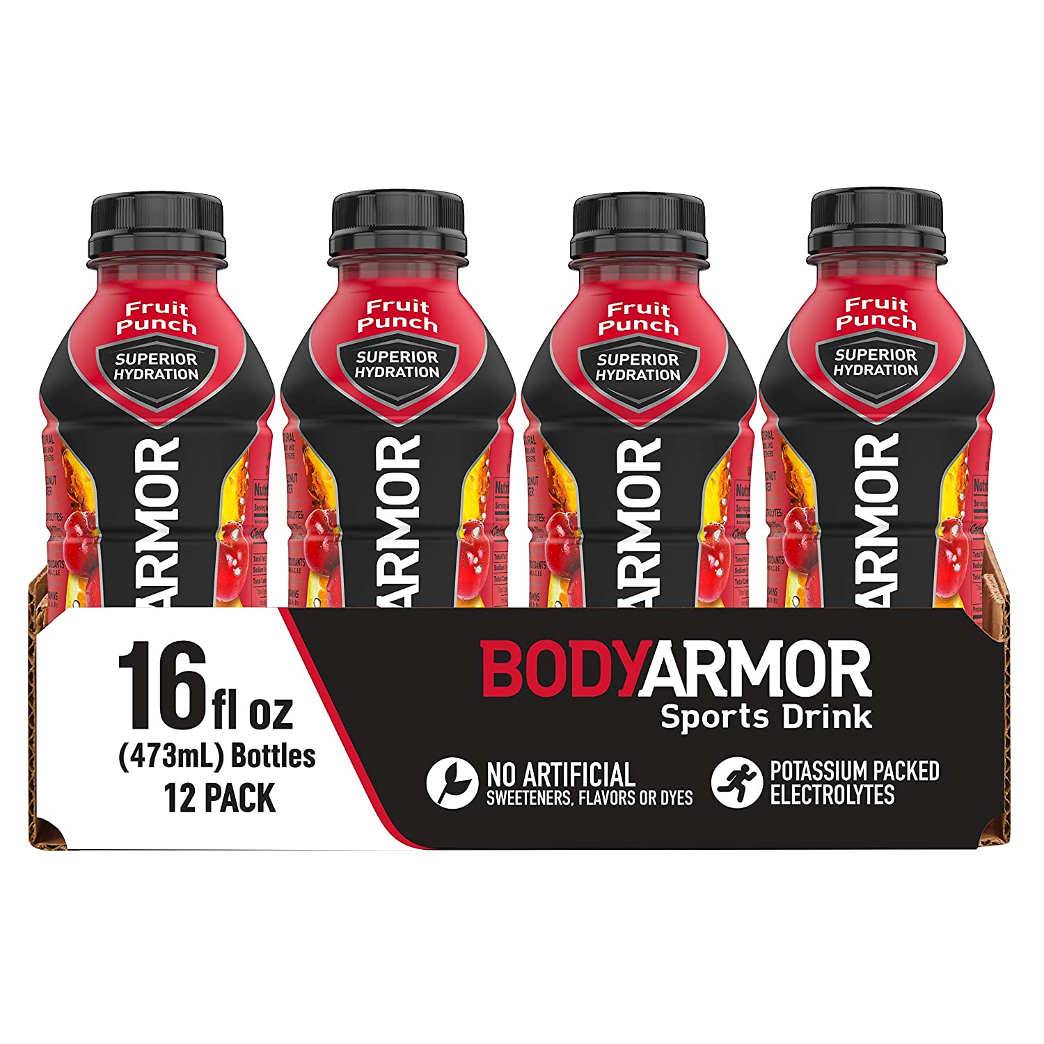 BODYARMOR Sports Drink Sports Beverage, Tropical Punch, Natural Flavor With Vitamins, Potassium-Packed Electrolytes, Perfect For Athletes, 16 Fl Oz (Pack of 12) - Image 4